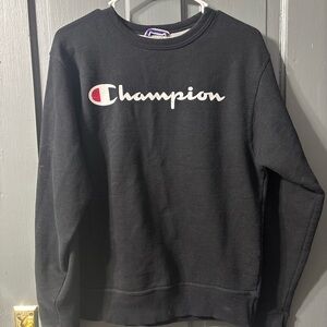 Champion Men's Black Crewneck Sweater